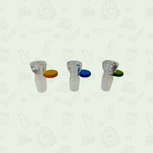 14mm / 18mm Glass Drop-In Bowl with Flat Handle Mixed Colours by Unbranded - Headshop