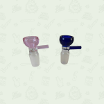 14mm / 18mm Glass Drop-In Bowl with Handle Mixed Colours by Unbranded - Headshop