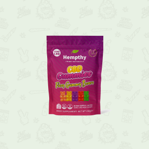 Hempthy CBD CBD Gummies 300mg Bag Vegan Friendly, THC-Free FIZZY GUMMY BEARS by Hempathy