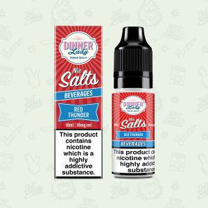 Dinner Lady Nicotine Salts Beverages Range RED THUNDER 5mg / 10mg / 20mg Nic Salt by Dinner Lady