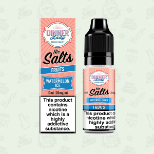 Dinner Lady Nicotine Salts Fruits Range WATERMELON ICE 5mg / 10mg / 20mg Nic Salt by Dinner Lady