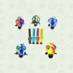 24cm Gas Mask Waterpipe Bong Mixed Colours