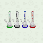 20cm Glass Leaf Waterpipe Flask / Beaker Percolator + Ice Pinch Mixed Colours by Unbranded - Headshop