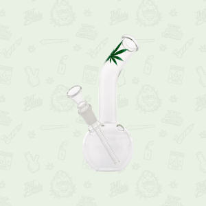 16cm Mini Glass Leaf Bubble Waterpipe