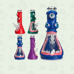 32cm Thick Glass 3D Monster Waterpipe Mixed Colours