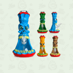 32cm Thick Glass 3D Monster Waterpipe Glow in the Dark Mixed Colours