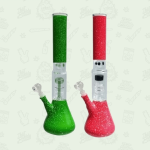 35cm Glass LOUD Waterpipe Flask / Beaker Percolator Mixed Colours by Loud