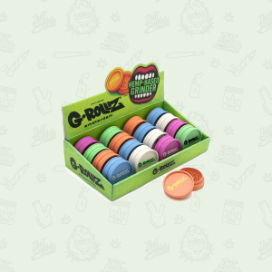 G.ROLLZ Hemp 2 Part 60mm Grinder Tray of 16 Mixed Colours