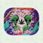 Smoke Arsenal Rolling Tray - SMALL (18cm x 14cm) - OUTTA THIS WORLD - S259 by Smoke Arsenal