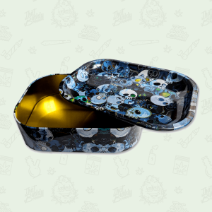 Metal Rolling Tray + Storage Tin Stash Combo Design 002 - SKULL STASHT-002 by Unbranded - Headshop