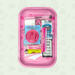 G.ROLLZ Hello Kitty Pink Metal Rolling Tray Medium Gift Set