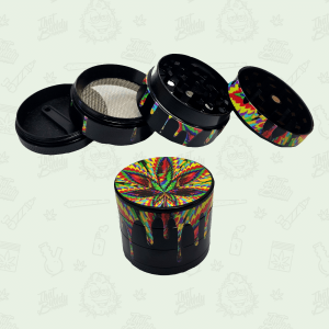 40mm Magnetic Metal Dripping Leaf 4 Part Herbal / Tobacco Grinders by Unbranded - Headshop